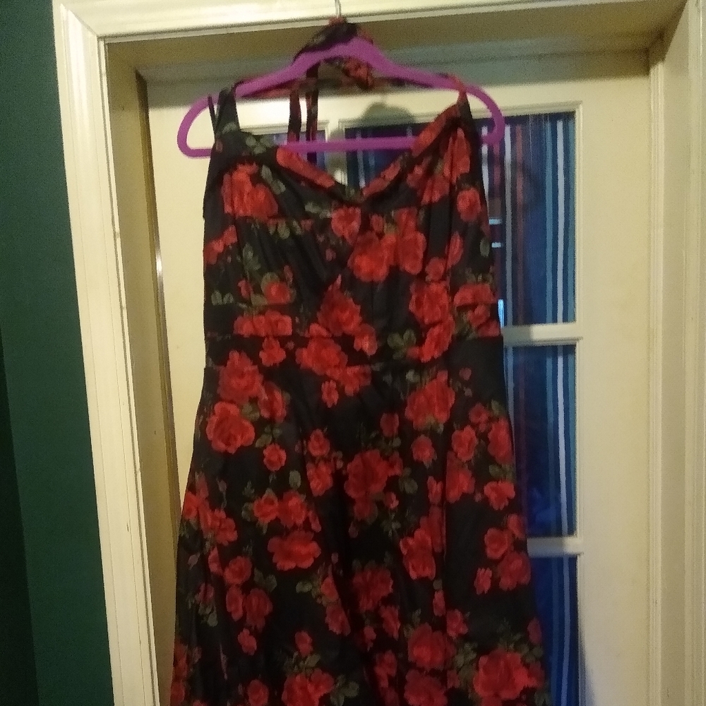 Hot topic size 26 pinup roses dress